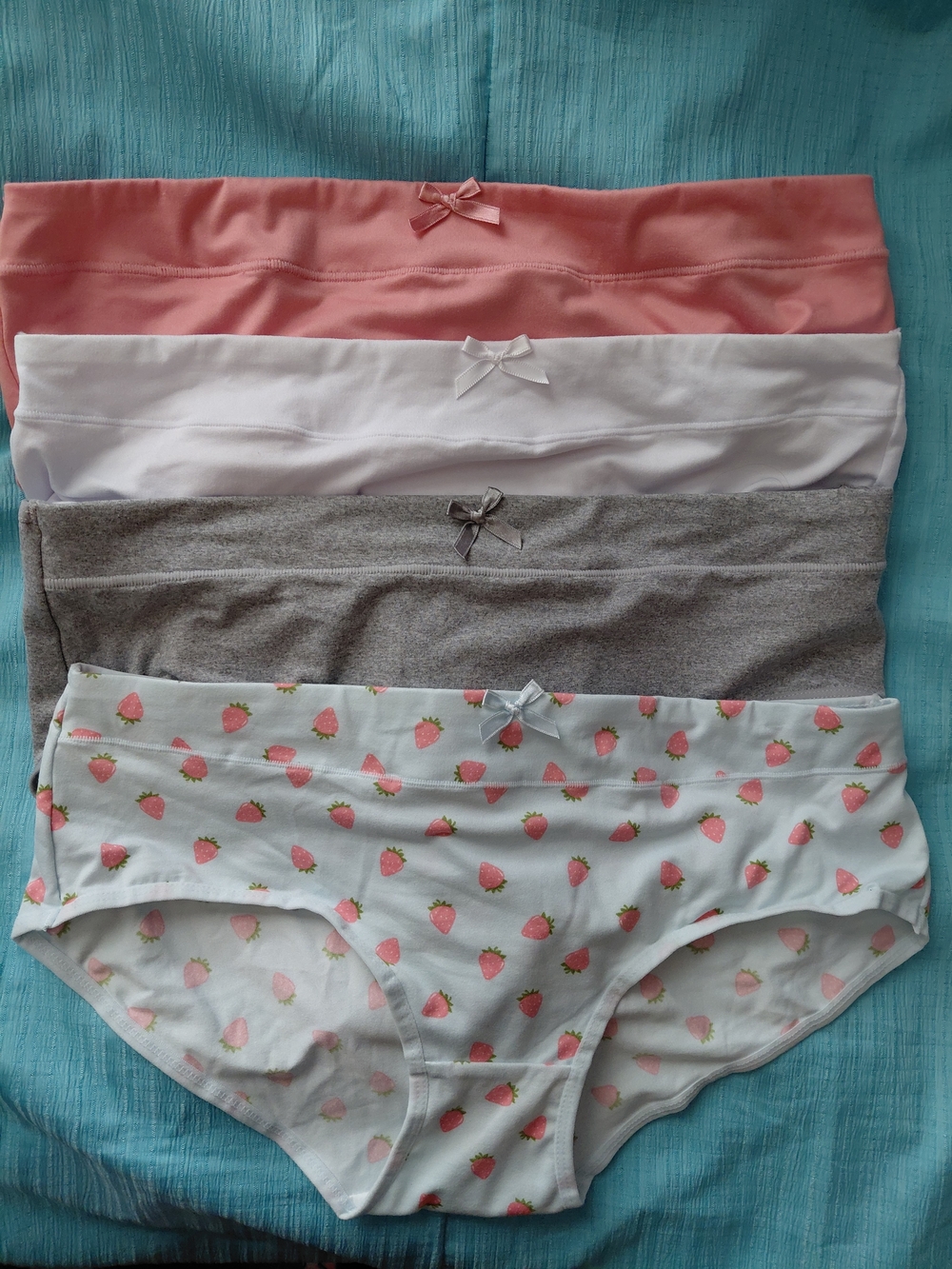 Target Women's Bikini Briefs - Pink, White, Gray & Strawberry Print - 4-Pack